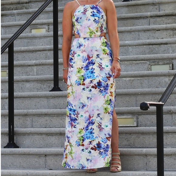 J.O.A. Floral Maxi Dress Purple Maxi Dress - Picture 12 of 12